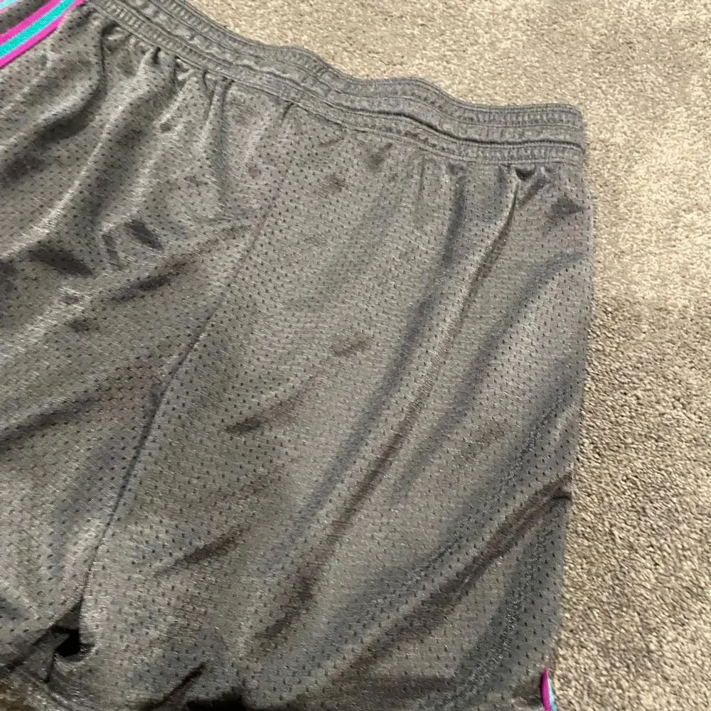 Womens NIKE Dri Fit Running Shorts blue‎ & purple side stripes